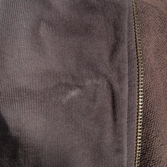 Men’s Sz 10 All Saints Spitafields Brown Cotton Distressed Festival Hooded Vest - Picture 14 of 14